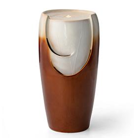 29.25"H Oversized Ceramic Pot Outdoor Floor Fountain with Pump