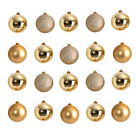 3” Shatterproof Ornament Set with Storage Container - 20 Count