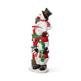 35.25"H Christmas Resin Porch Decor with Snowmen