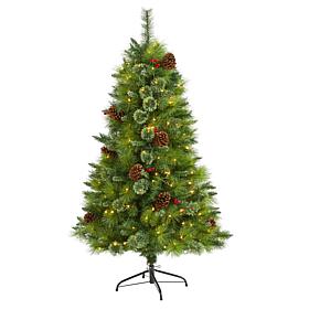 5 ft. Montana Mixed Pine Artificial Christmas Tree with Pine Cones,...