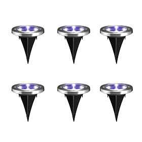 5.25"H Set of 6 Solar Powdered Disk Light