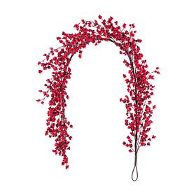 6ft Christmas Red Berries Garland with Realistic Berries