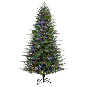 7.5ft Pre-Lit Green Full Fir Christmas Tree