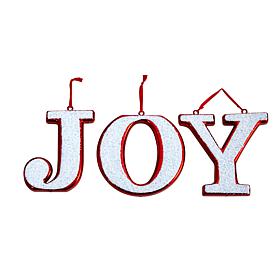 8.5” Joy Holiday Deluxe Shatterproof Ornament - Set of 3