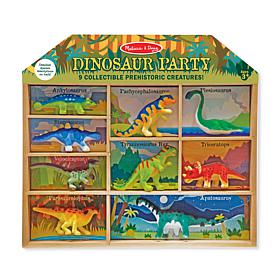 9-Piece Felt-Covered Miniature Dinosaur Collection