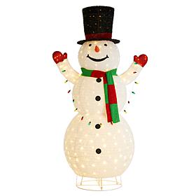 94.5"H Oversized 3D Christmas Snowman with Twinkle Lights