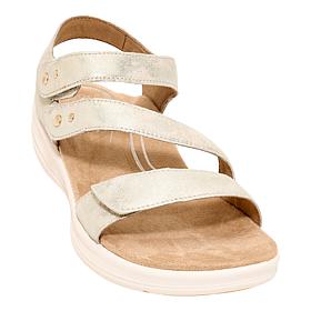 Aetrex® Savannah Leather Heeled Sandal