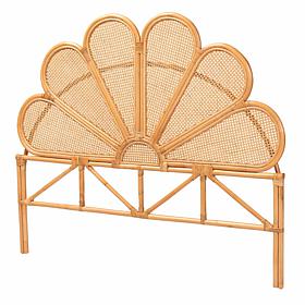 Alden Bohemian Natural Rattan Headboard 60.6"W x 51.2"H