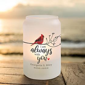Always With You Memorial Frosted Glass Votive Holder