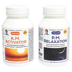 A.M. Activator & P.M. Relaxation 2-Bottle Bundle - 180 + 180 Capsules