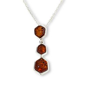 Amber Extraordinaire Honeycomb Linear Pendant with 18" Anchor Chain