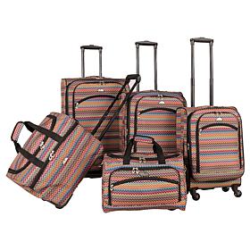 American Flyer Gold Coast 5-piece Spinner Luggage Set