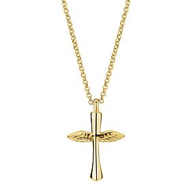 Angel Wing Cross Pendant Necklace