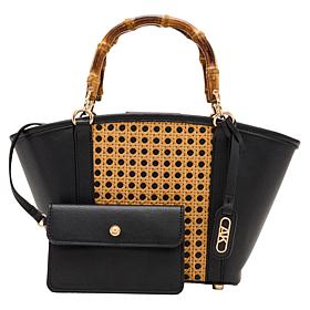 Anne Klein Straw Tote Handbag