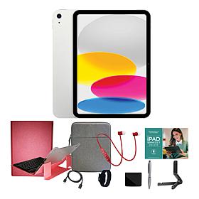 Apple 11 iPad 11th Gen 512GB w/Keyboard, Case & Starter Bundle- Silver