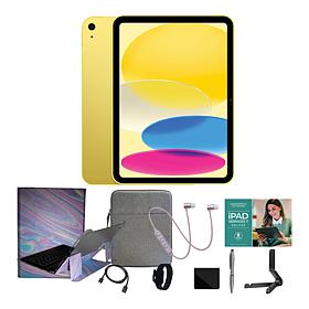 Apple 11 iPad 11th Gen 512GB w/Keyboard, Case & Starter Bundle- Yellow