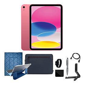 Apple iPad 11" 11th Gen Pink 256GB Wi-Fi Bundle w/Case & Voucher