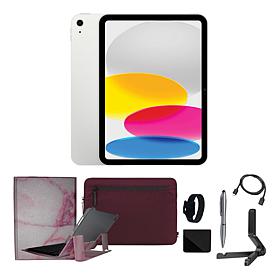Apple iPad 11" 11th Gen Silver 128GB Wi-Fi Bundle w/Case & Voucher