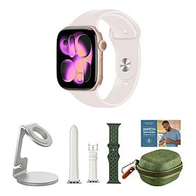 Apple Watch Series 11 Rose Gold 46mm with 2 Bands & Accessories M/L