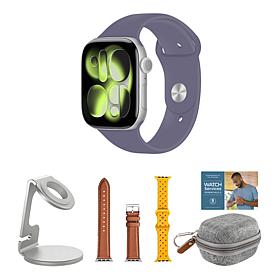 Apple Watch Series 11 Silver 46mm with 2 Bands & Accessories M/L