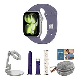 Apple Watch Series 11 Silver 46mm with 2 Bands & Accessories M/L