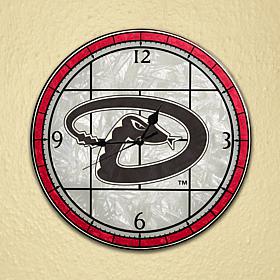 Art Glass Wall Clock - Arizona Diamondbacks