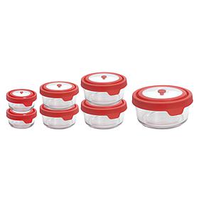 "As Is" Anchor Hocking 14 Piece Glass Food Storage Bowls with Lids