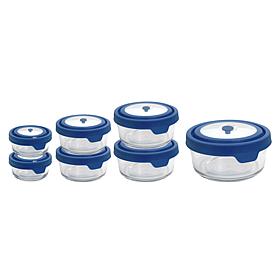 "As Is" Anchor Hocking 14 Piece Glass Food Storage Bowls with Lids