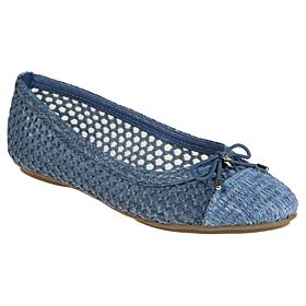 "As Is" Anne Klein Lulu-M Raffia Slip-On Ballet Flat
