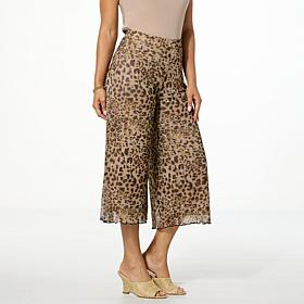 "As Is" Antthony Printed Mesh Pull-On Capri Pant