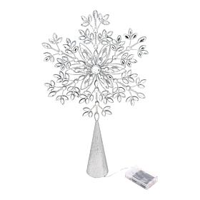 "As Is" august & leo LED Jeweled Snowflake Tree Topper