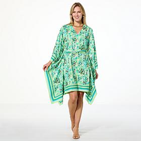 "As Is" Badgley Mischka Micah Belted Caftan Dress