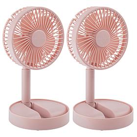 "As Is" Bell + Howell Foldaway Collapsible Fan - 2-pack