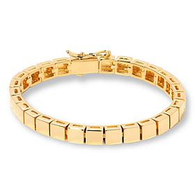 "As Is" Bellezza Bronze Polished Cubetti Tennis Bracelet