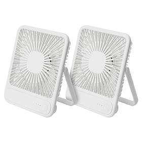 "As Is" Bell+Howell 2-Pack Rechargeable Personal Fans with 3 Speeds