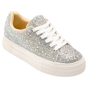 "As Is" Betsey Johnson Sidny Rhinestone or Faux Pearl Platform Sneaker