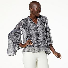 "As Is" C Wonder Chiffon Drama Top