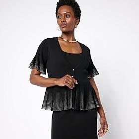 "As Is" C Wonder Pleat Knit Sweater Topper