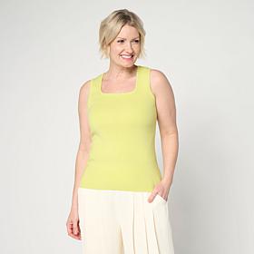 "As Is" C Wonder Square-Neck Sweater Knit Tank