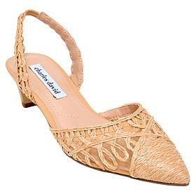 "As Is" Charles by Charles David Artiste Raffia Slingback Heel