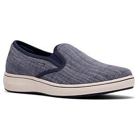 "As Is" Clarks Cloudsteppers BreezeSky Zoe Casual Canvas Slip-On Shoe