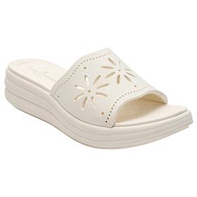 "As Is" Clarks Cloudsteppers Drift Floral Slide Sandal