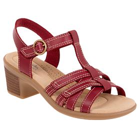 "As Is" Clarks Collection Emily 2 Rose Strappy Leather Sandals