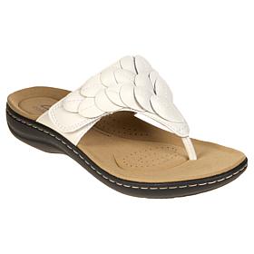 "As Is" Clarks Collection Laurieann Palm Heritage Casual Flat Sandals