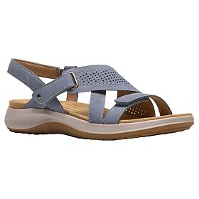 "As Is" Clarks Collection Maelynn Gem Metal Stud Strappy Sandal