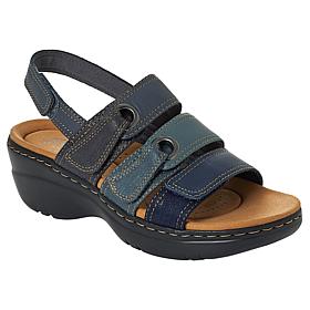 "As Is" Clarks Collection Merliah2 Bali Leather Slingback Wedge Sandal