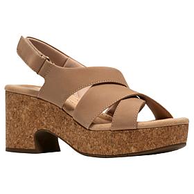 "As Is" Clarks Collection Nerisa Grace Modern Casual Wedge Sandal