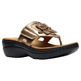 "As Is" Clarks Merliah2 Kyla Flower Wedge Sandal
