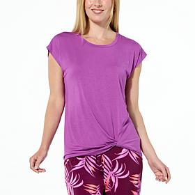 "As Is" Colleen Lopez Cap Sleeve Side Knot Tee