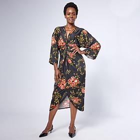 "As Is" Colleen Lopez Printed Knot Front Dress
